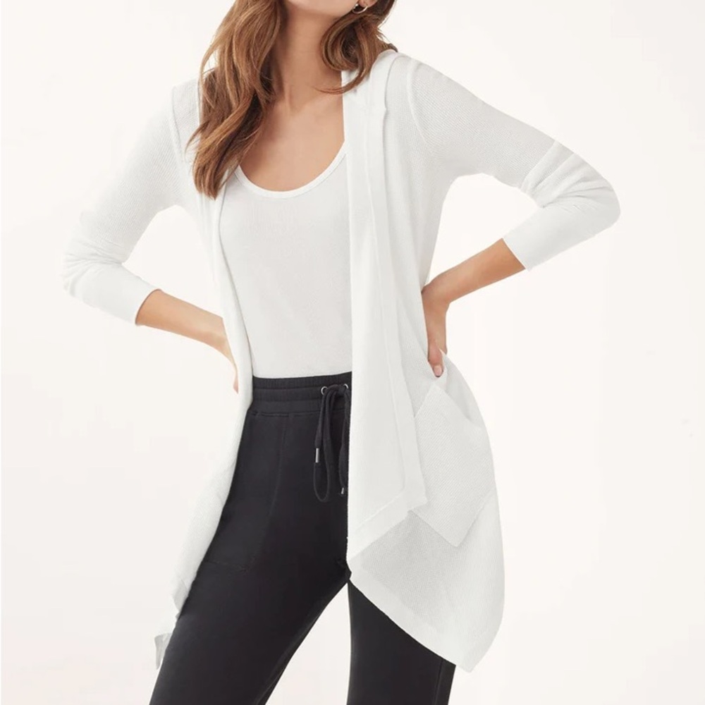 Splendid White Open-Front Sweater